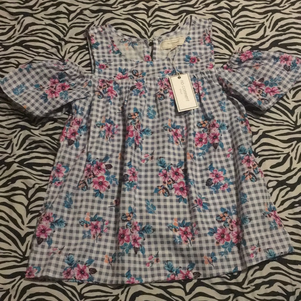 Women’s plaid and floral boutique top